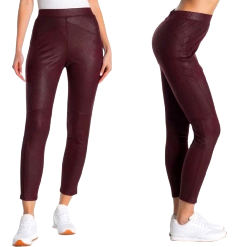 Free People Burgundy Faux Suede Leggings, L, NWT